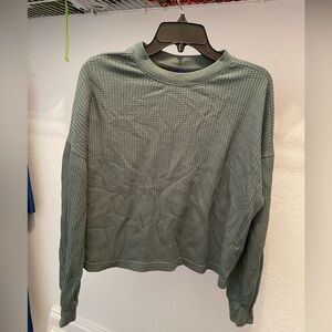 Old Navy Sage Waffle Knit Top